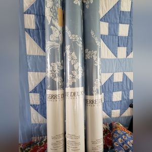 3 Double Rolls Pierre Deux Wallpaper Pattern "Houdan" Blue*